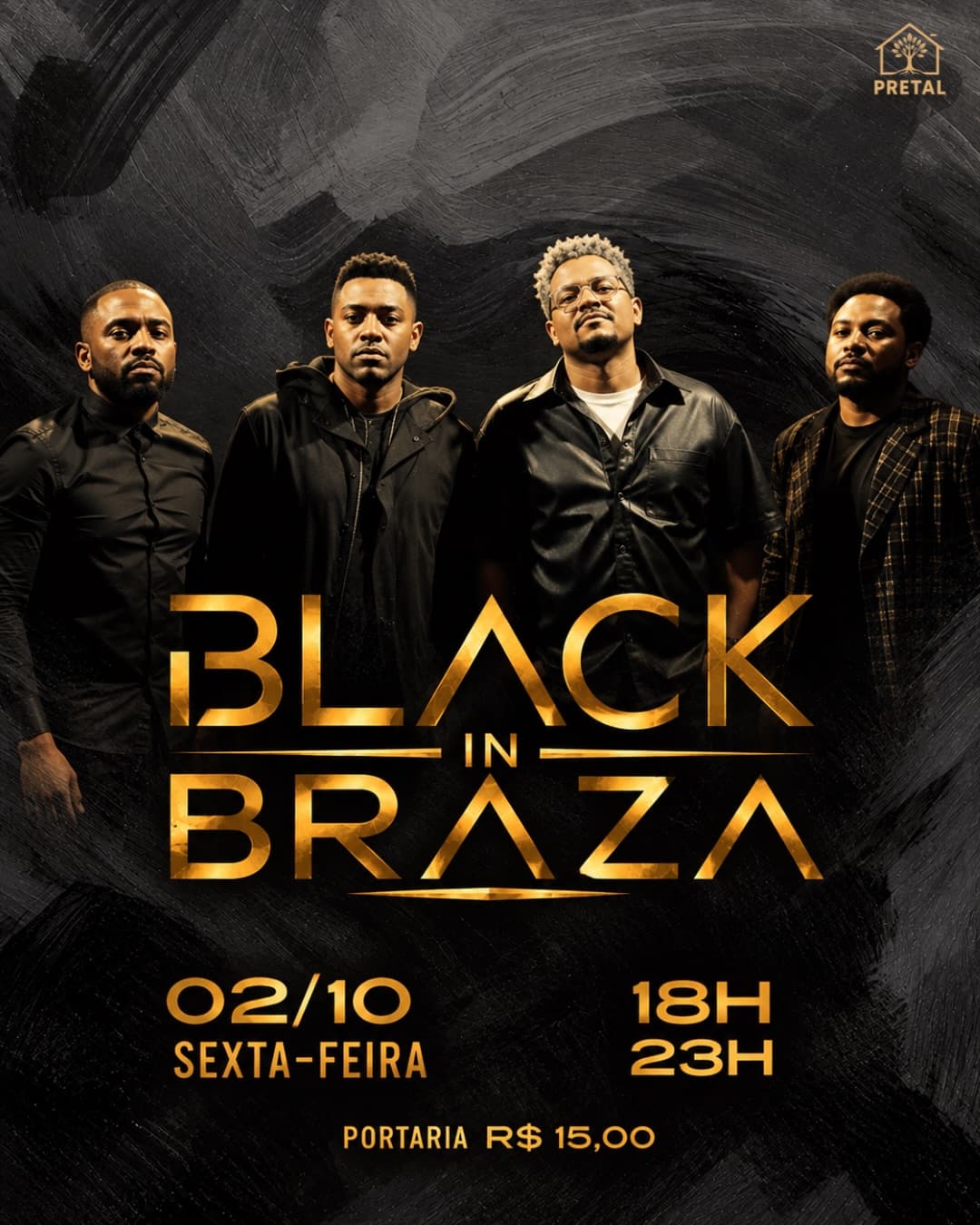 Flyer de ViniGram e Black in Braza