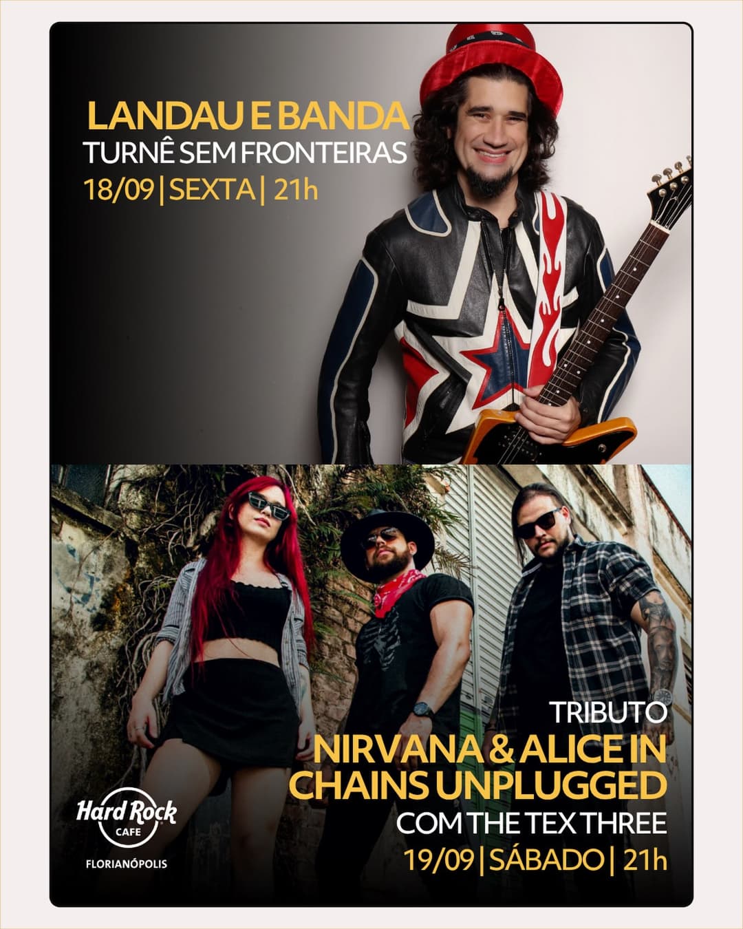 Flyer de Landau e Banda