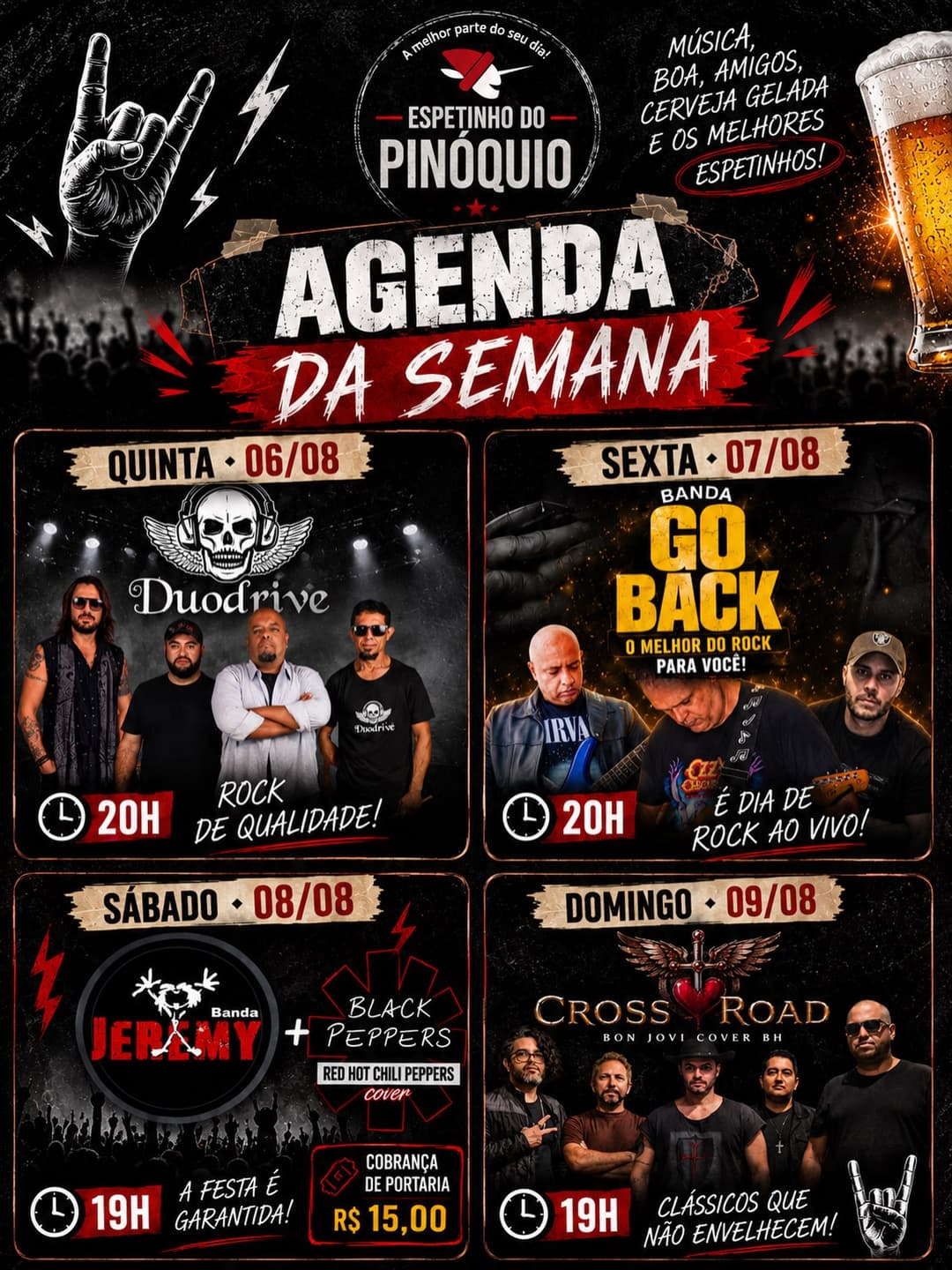 Flyer de Band Jeremy e Black Peppers