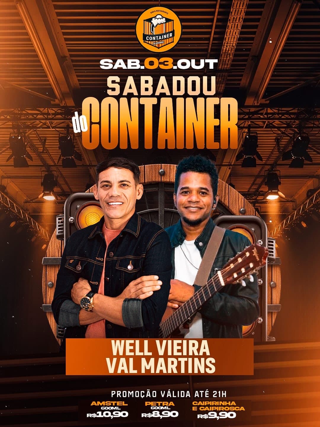 Flyer de Val Martins e Well Vieria