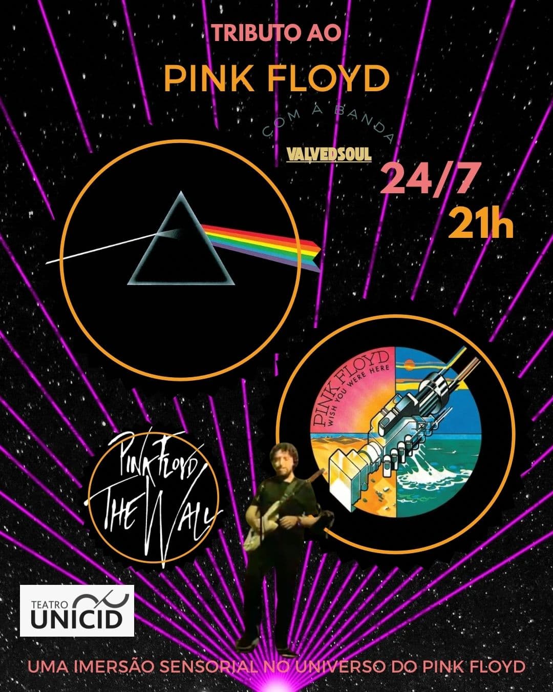Flyer de Tributo ao Pink Floyd
