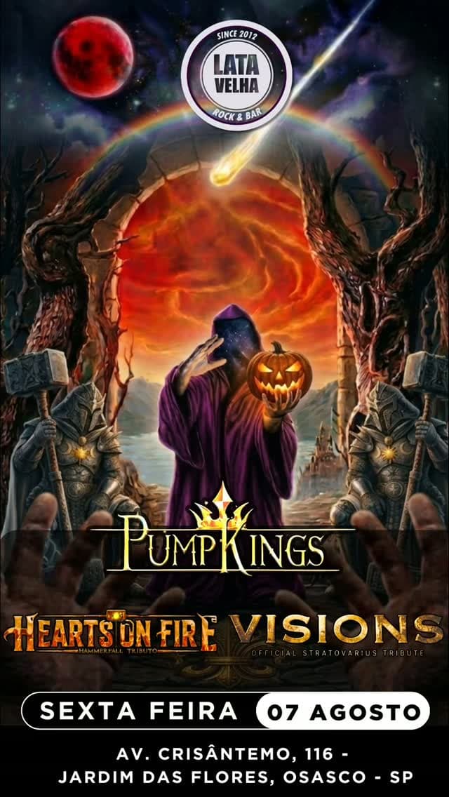 Flyer de Visions, Hearts on Fire, PUMPKINGS e PUMPKINS