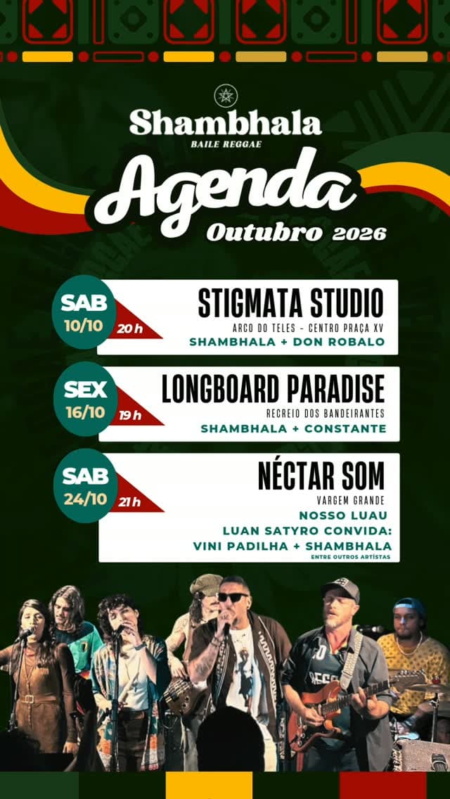 Flyer de Banda Shambhala e Constante