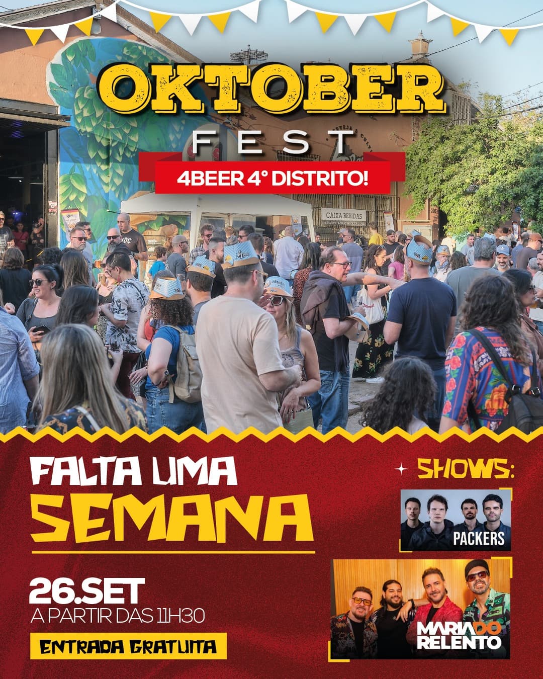Flyer de Packers e Maria do Relento