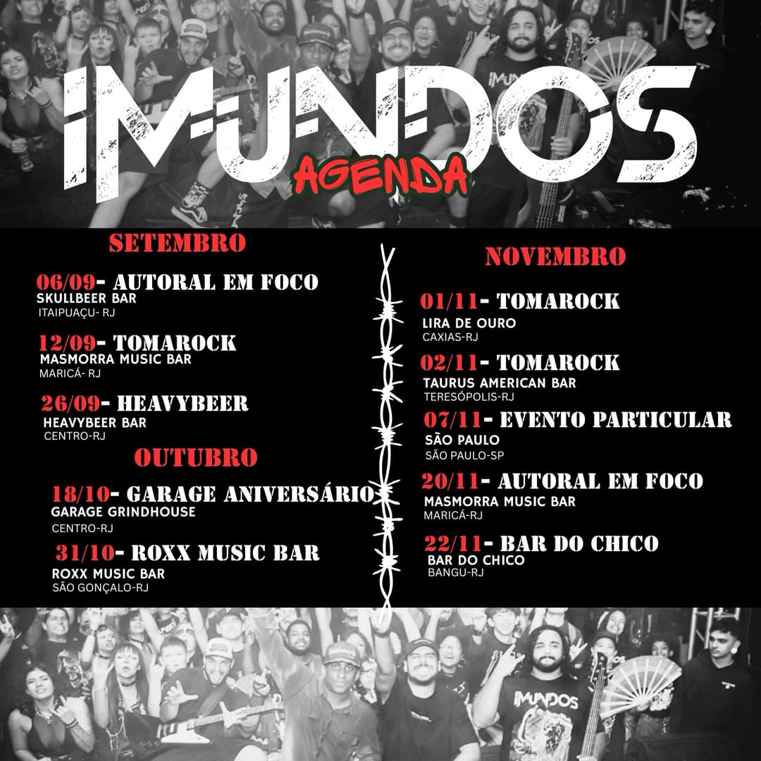 Flyer de Imundos, Subvermes, Baga e mais 24 artistas