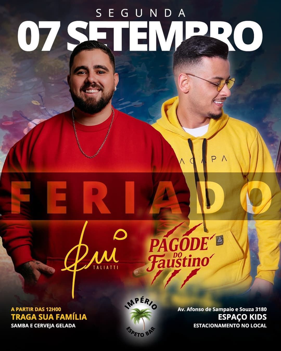Flyer de Faustino e Gui Taliatti