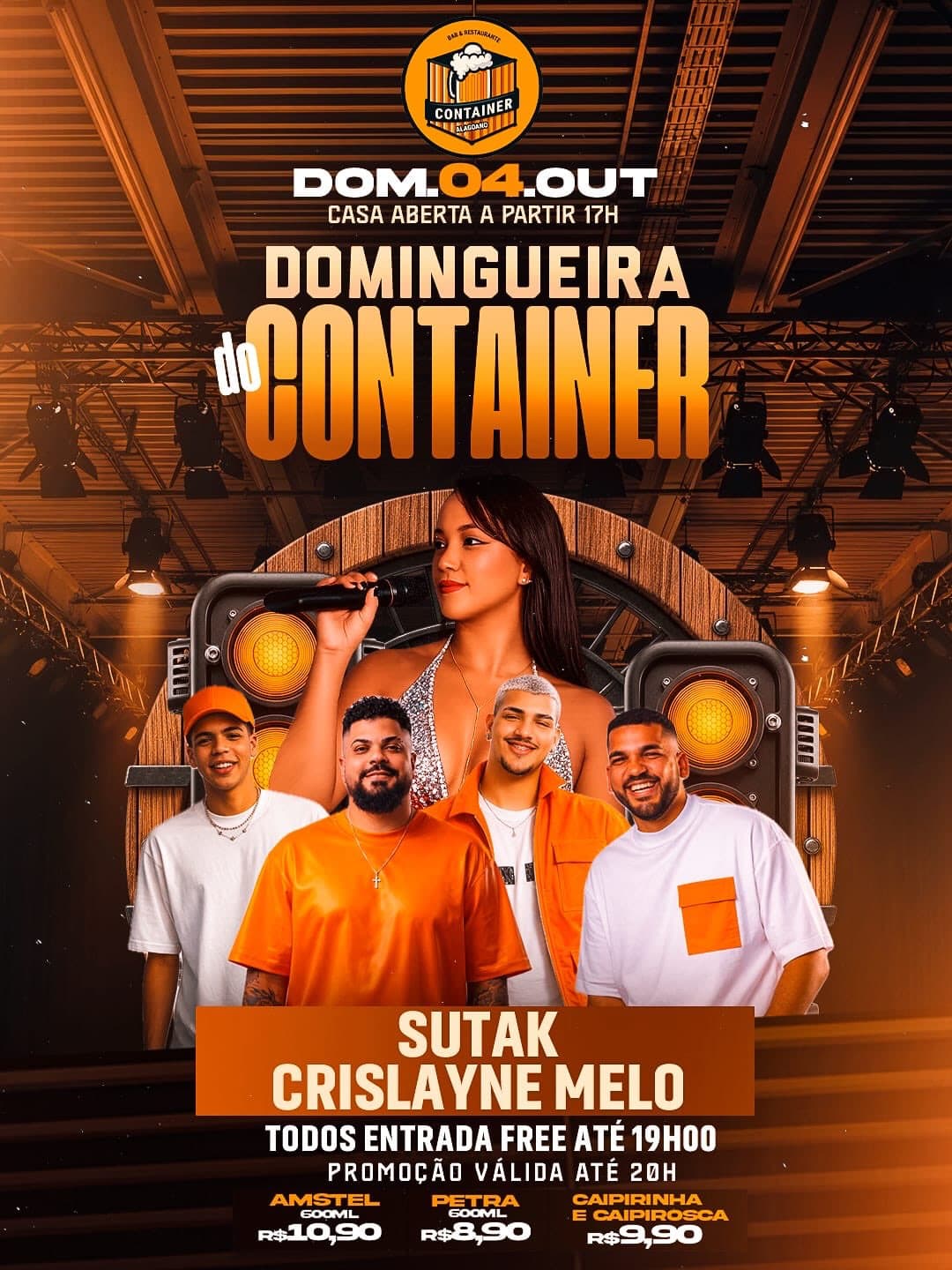 Flyer de Sutak e Crislayne Melo