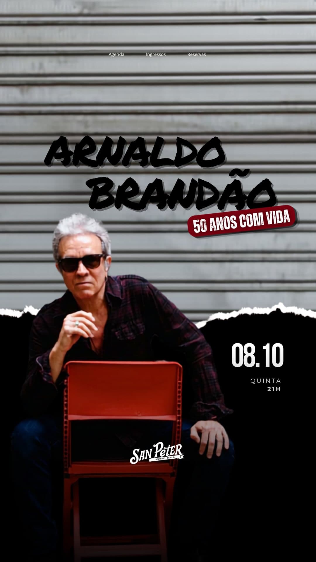 Flyer de Arnaldo Brandão