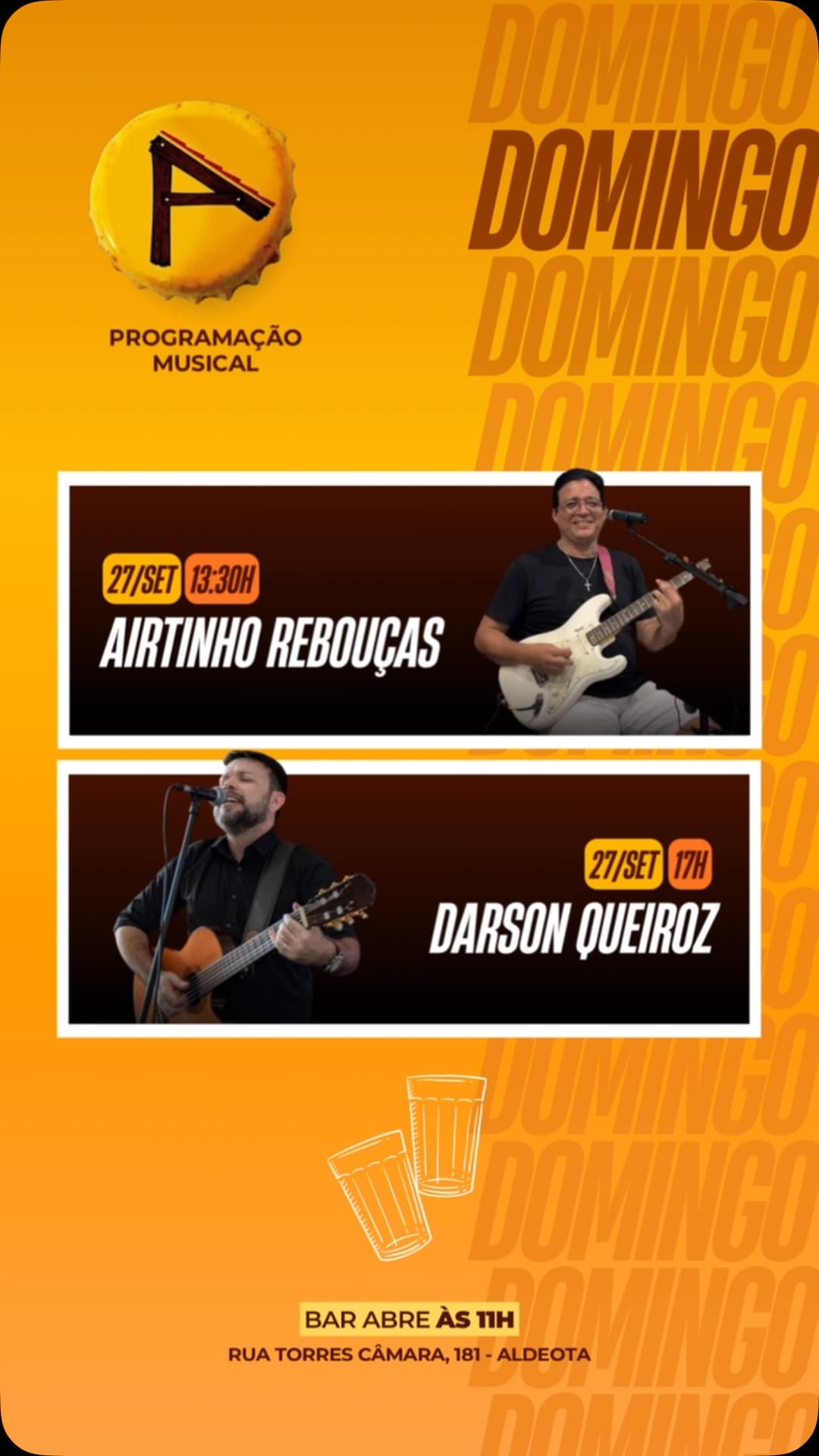 Flyer de Darson Queiroz e Airtinho Rebouças