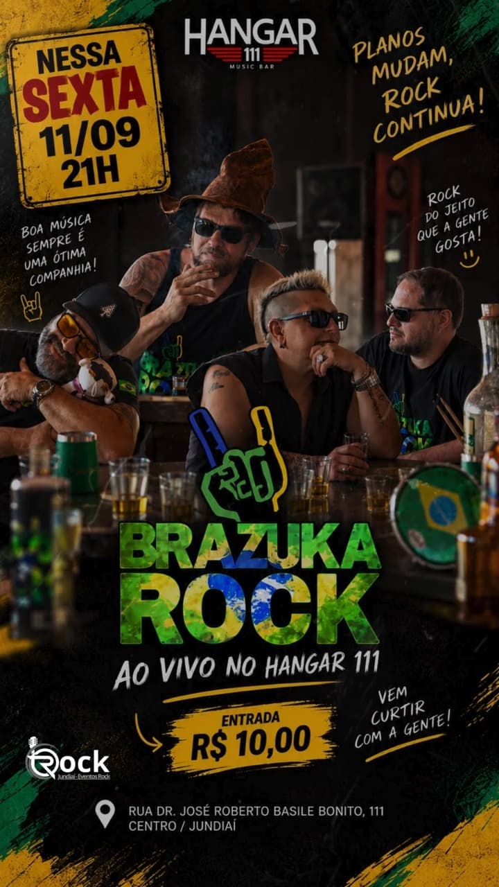 Flyer de Banda Brazuka Rock