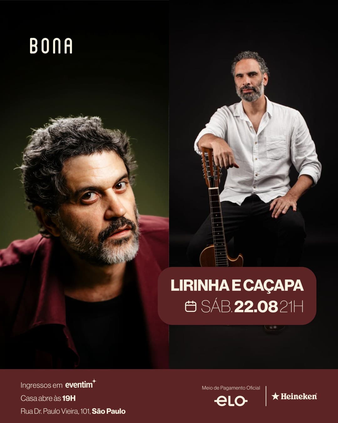 Flyer de Lirinha e Caçapa