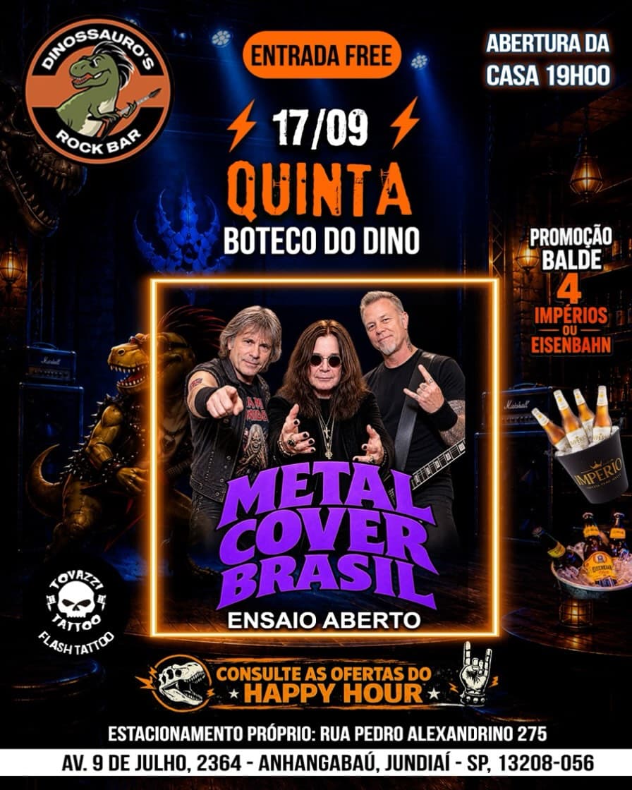 Flyer de Metal Cover Brasil