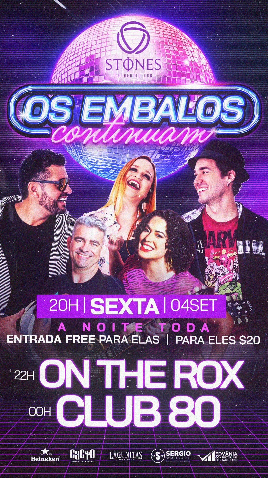 Flyer de On The Rox e Club 80