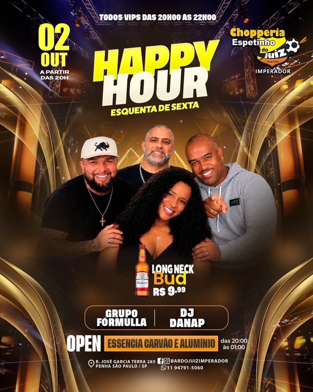 Flyer de Grupo Fórmula e DJ DanAp
