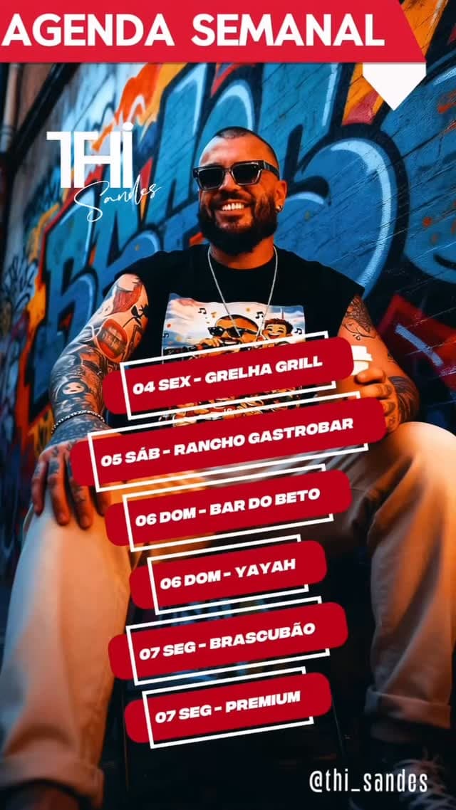 Flyer de Thi Sandes e Banda Thi Sandes