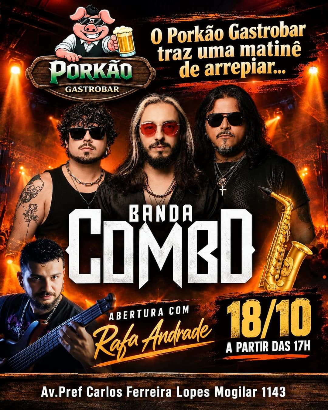 Flyer de Rafa Andrade e Banda Combo
