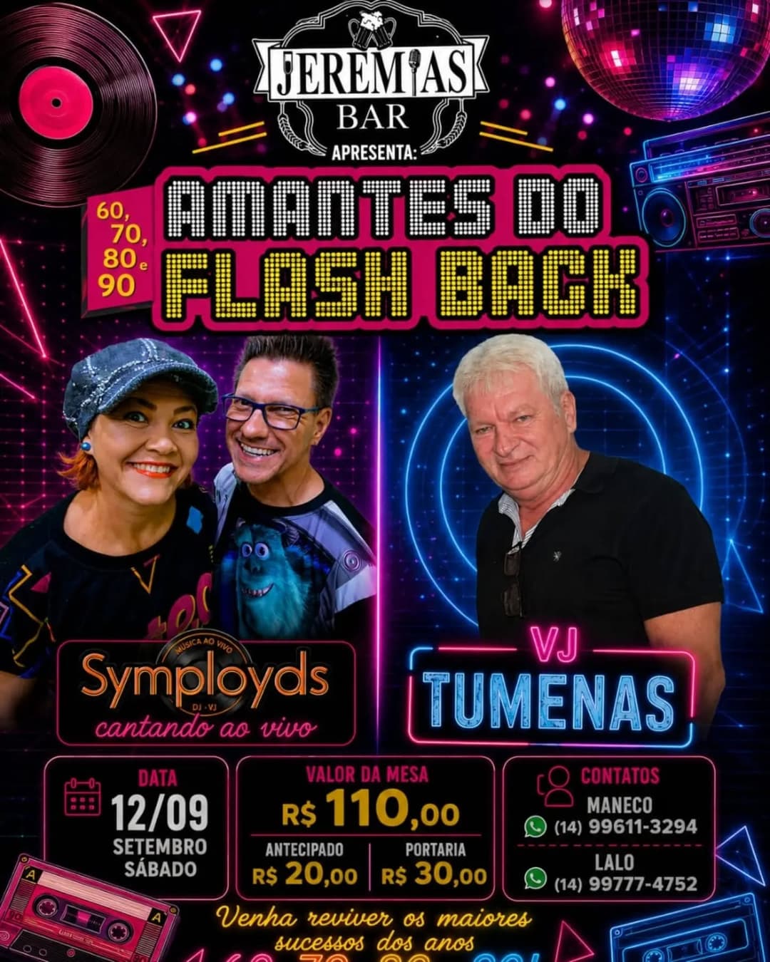 Flyer de Symplovods e VJ TUMENAS