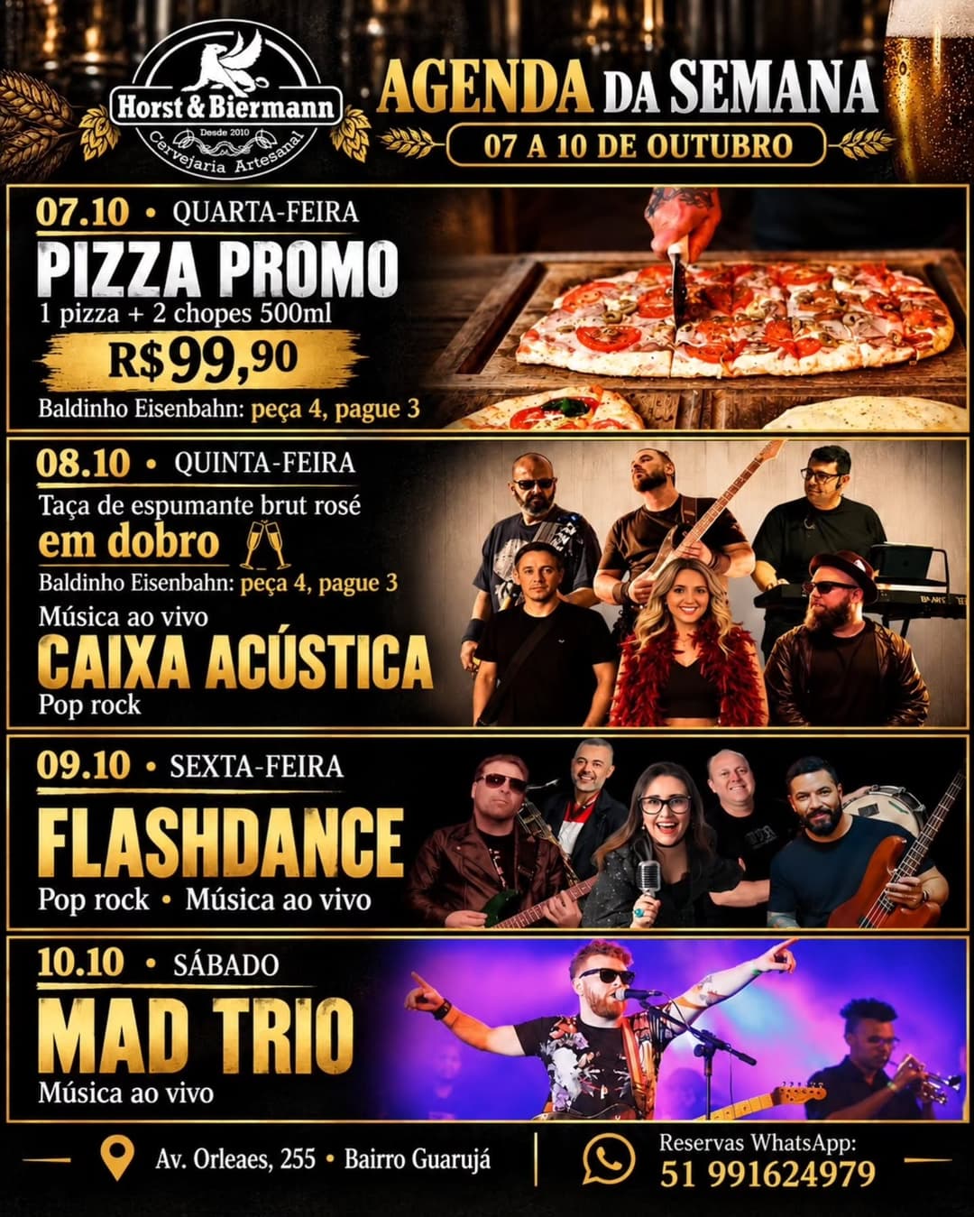 Flyer de Banda Flashdance