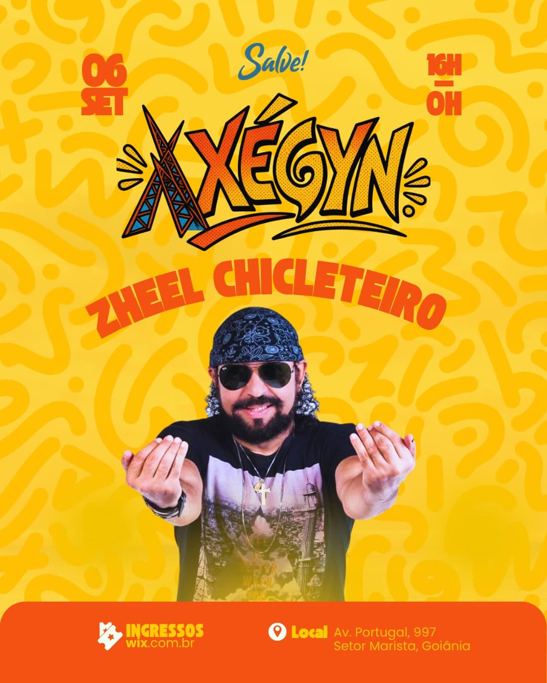 Flyer de Axegyn e Zheel Chicleteiro