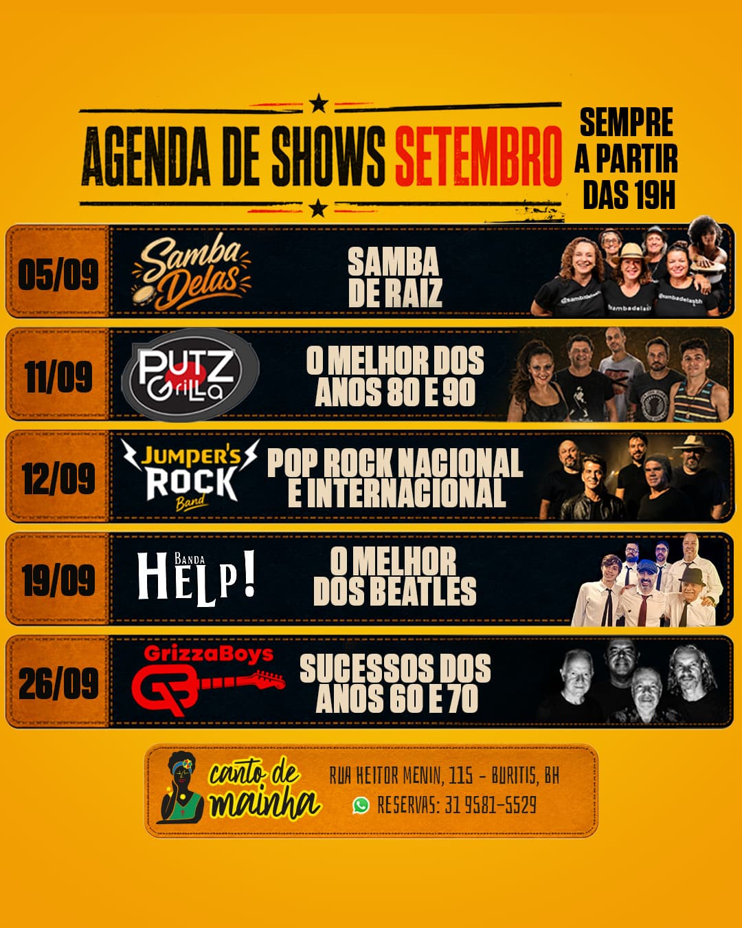 Flyer de Banda Help!