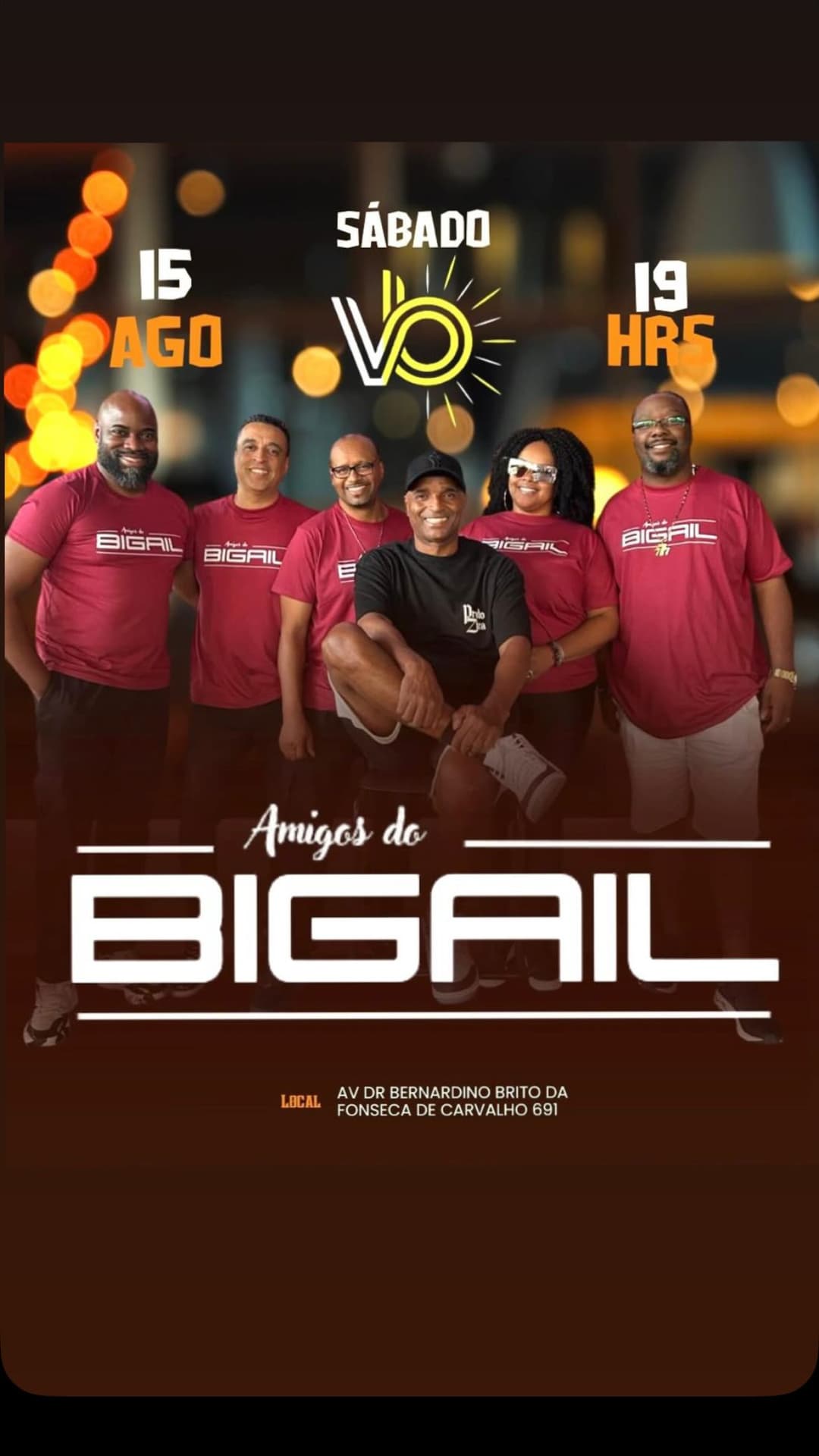 Flyer de Paulinho Bigail e Amigos do Bigail