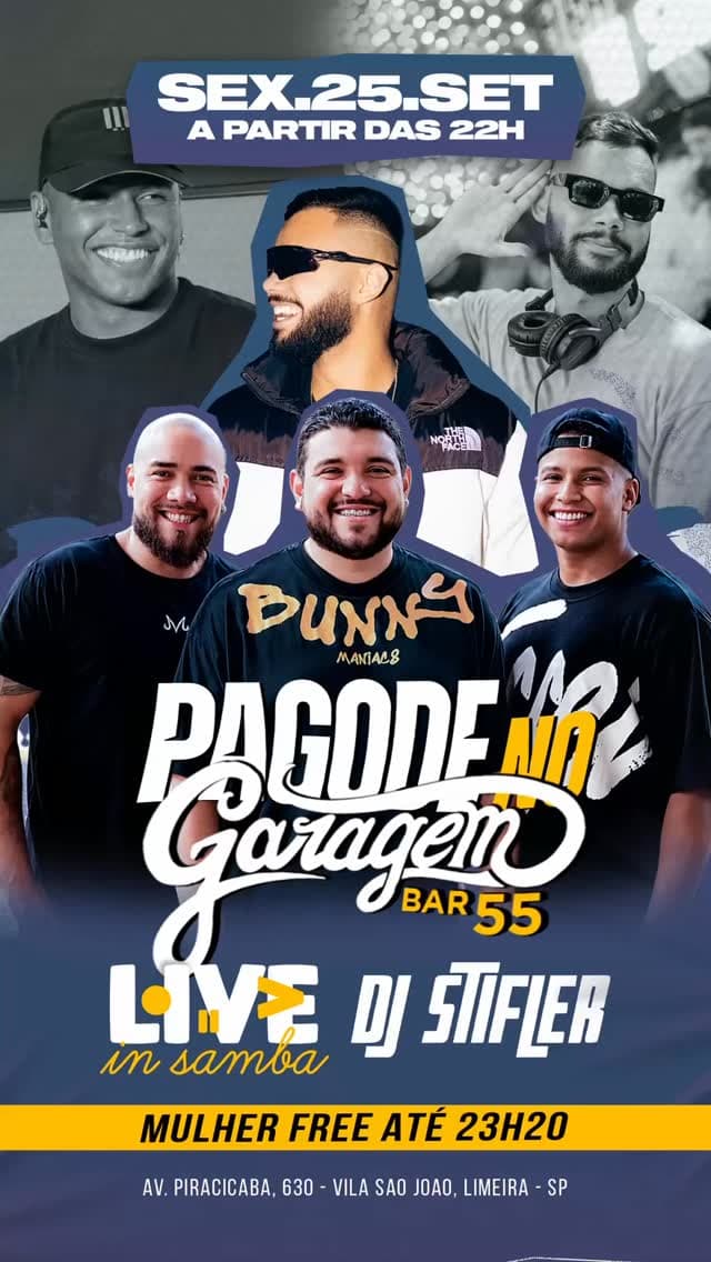 Flyer de Guilherme Campos Alves e Live in Samba