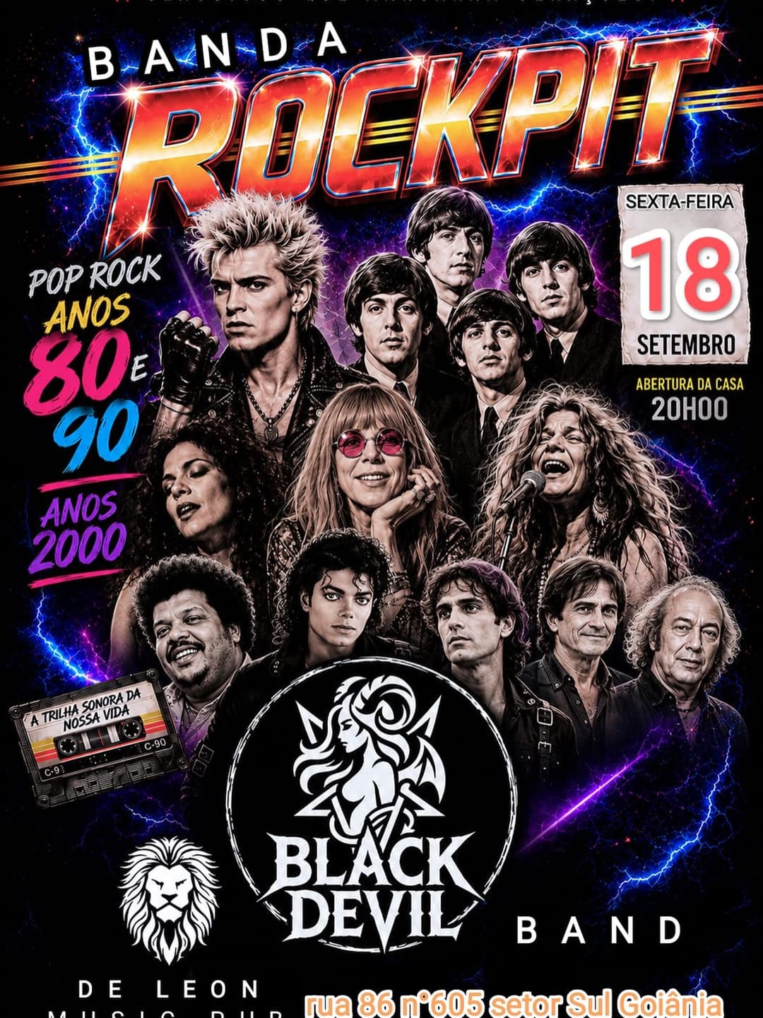 Flyer de RockPit e Black Devil
