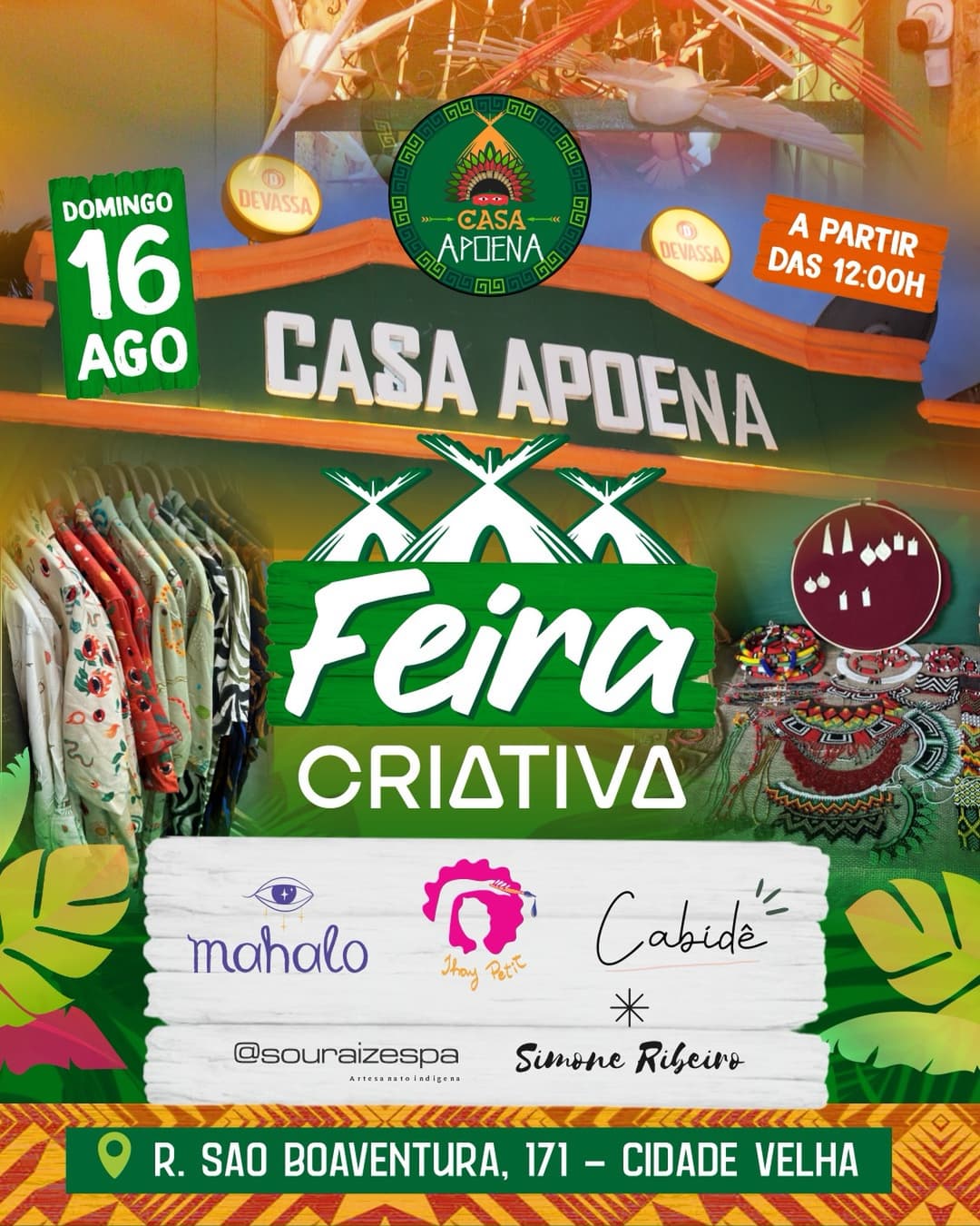 Flyer de Eduardo Du Norte, Batucada da Casa, Jack Sainha e Fé no Batuque