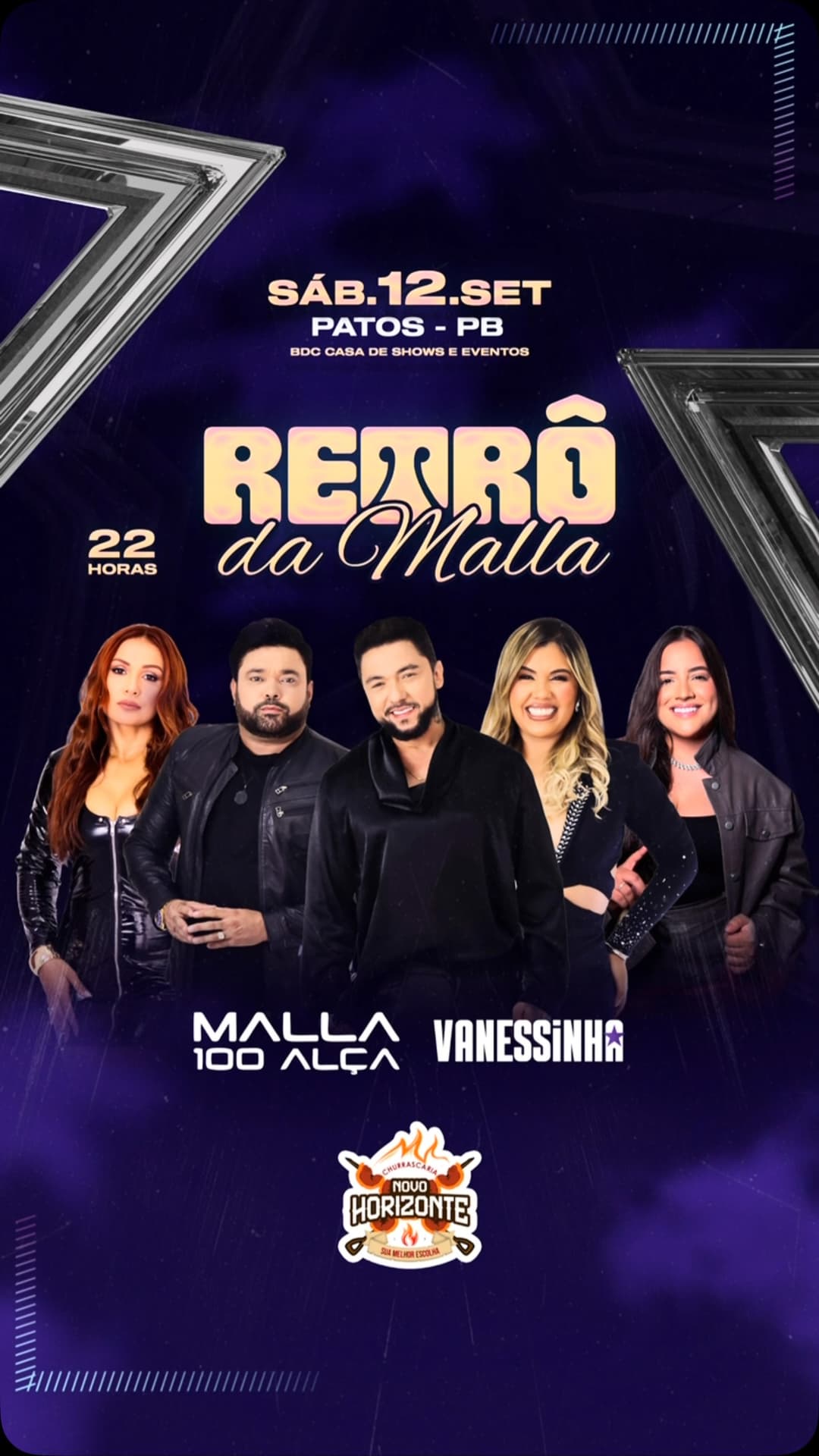 Flyer de Vanessinha e Malla 100 Alça