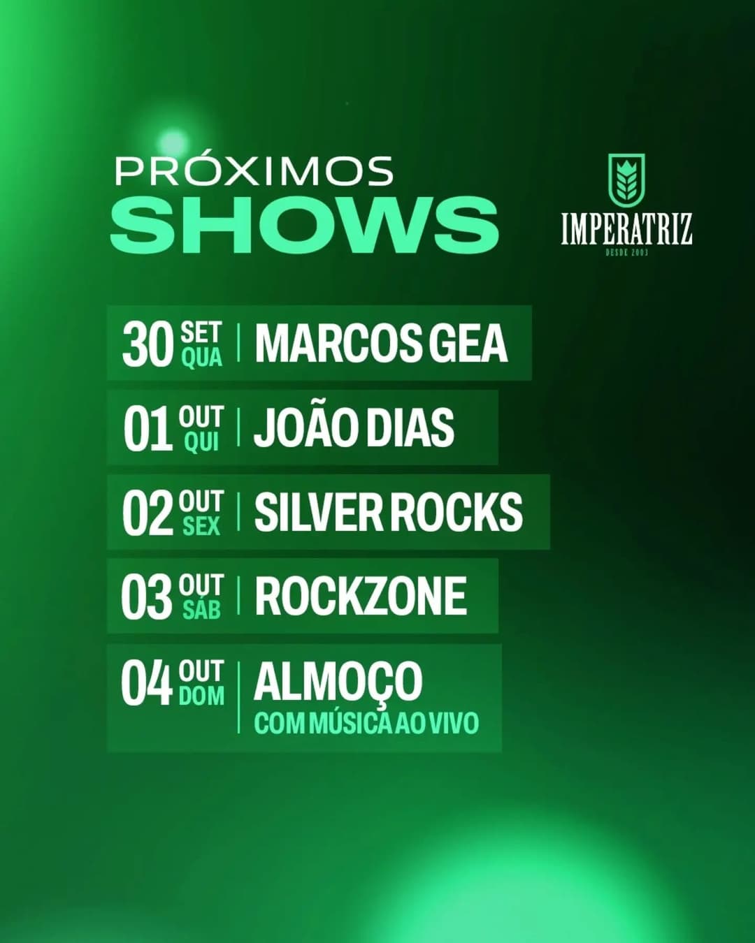 Flyer de João Dias
