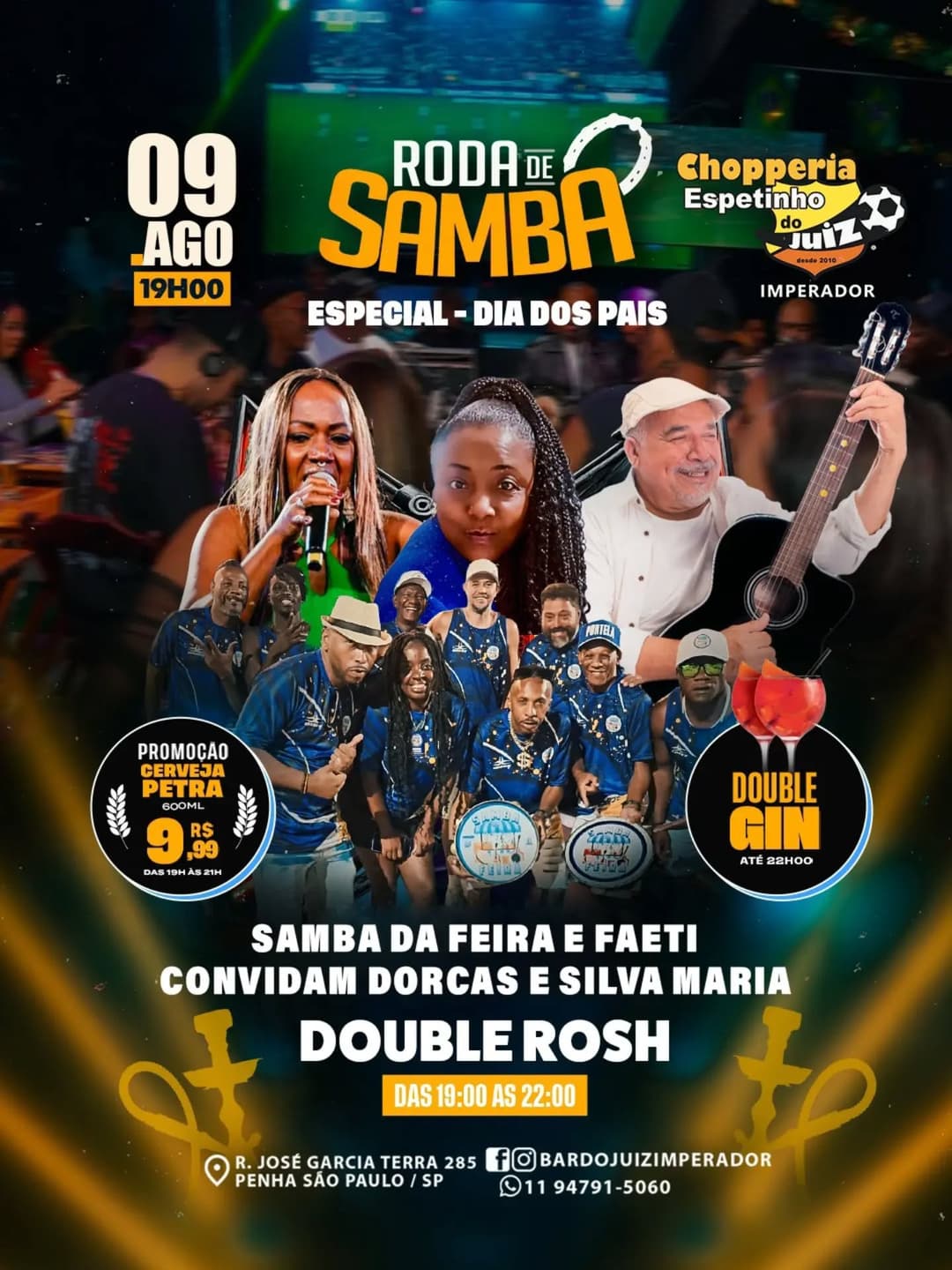 Flyer de Dorcas Alves, Silvia Maria dos Santos e mais 3 artistas