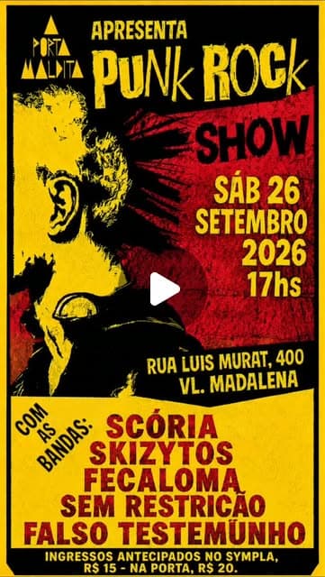 Flyer de Punk Scoria