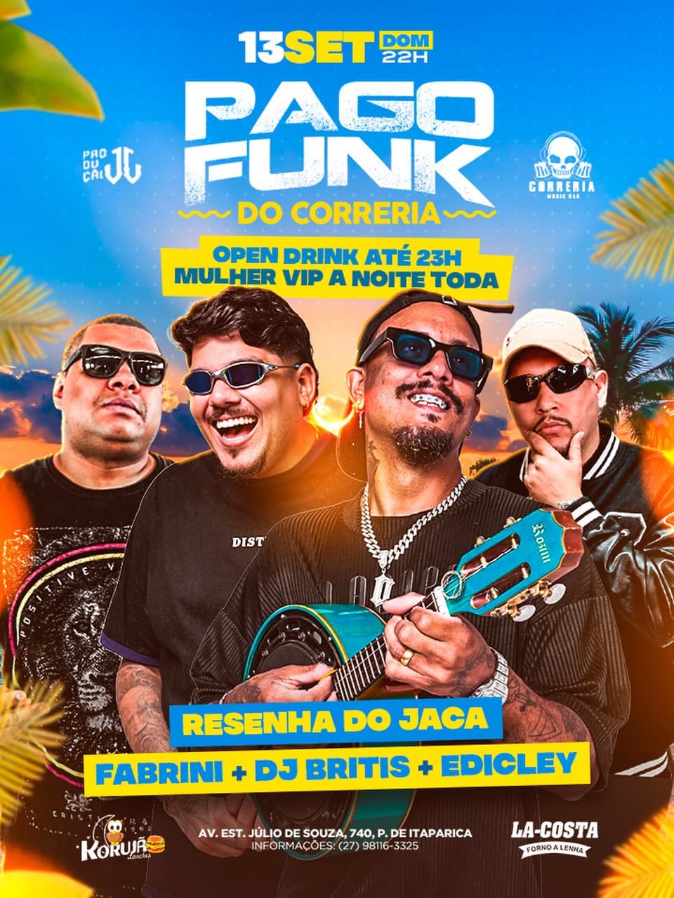 Flyer de RESENHA DO JACA, Fabrini, DJ Brits e Edicley