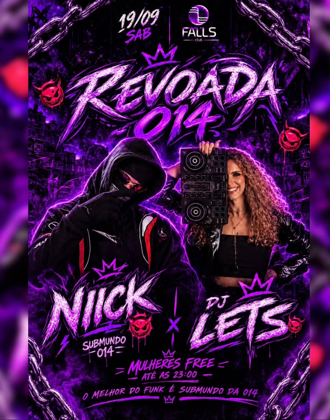 Flyer de DJ Niick e DJ Lets