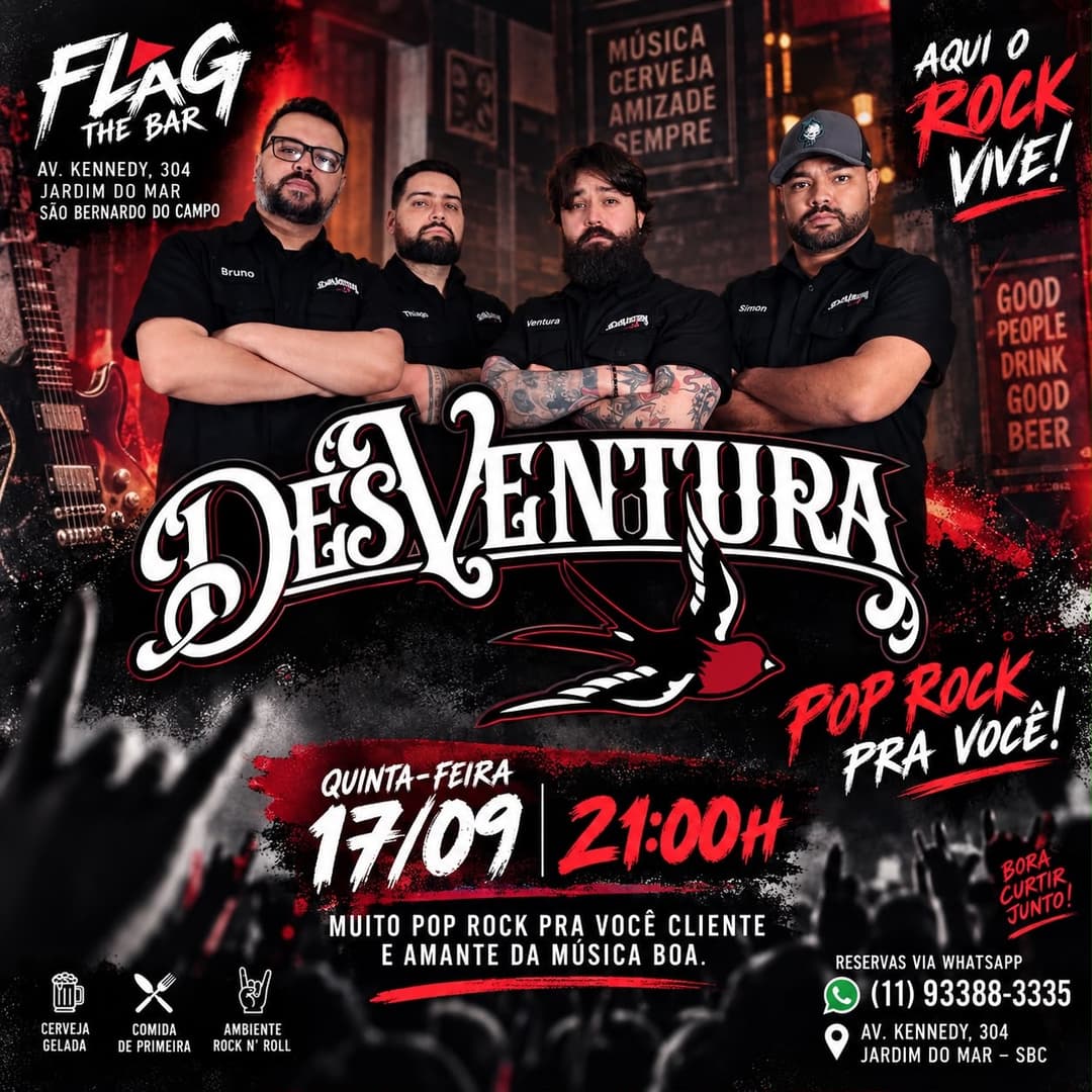 Flyer de Desventura e Banda Desventura