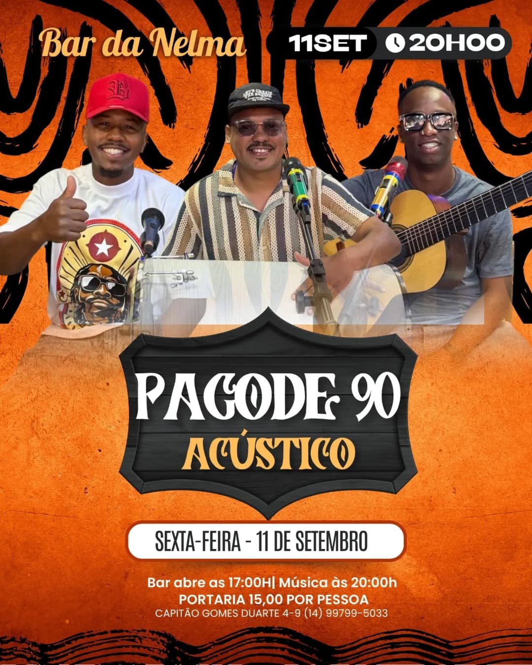 Flyer de Pagode 90 Acústico