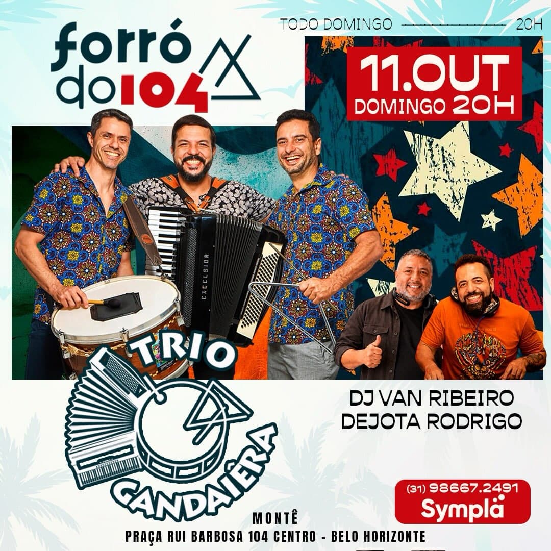 Flyer de Trio Gandaiera, Dejota Rodrigo e Van Ribeiro