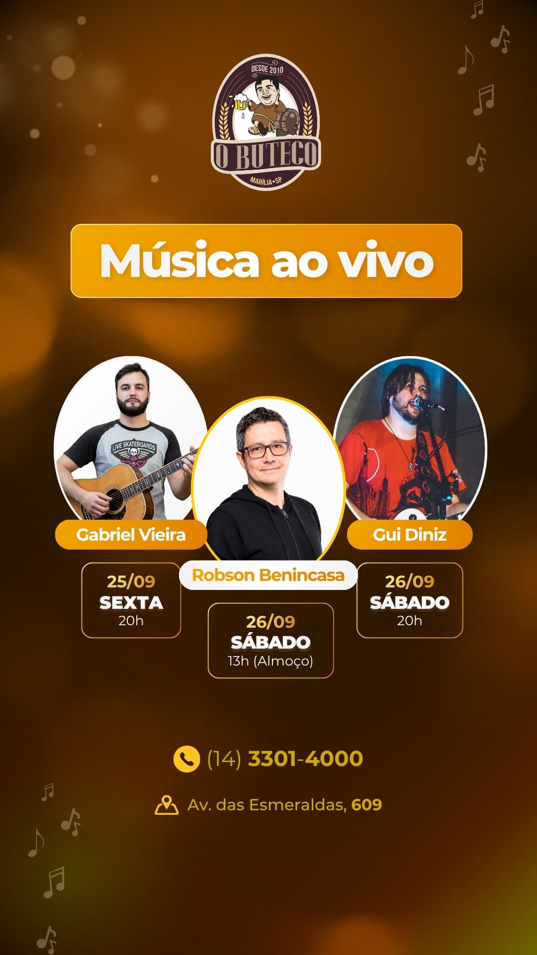 Flyer de Gabriel Vieira