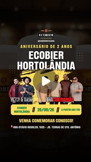 Flyer de Grupo Na Contramão e Victor & Kauan