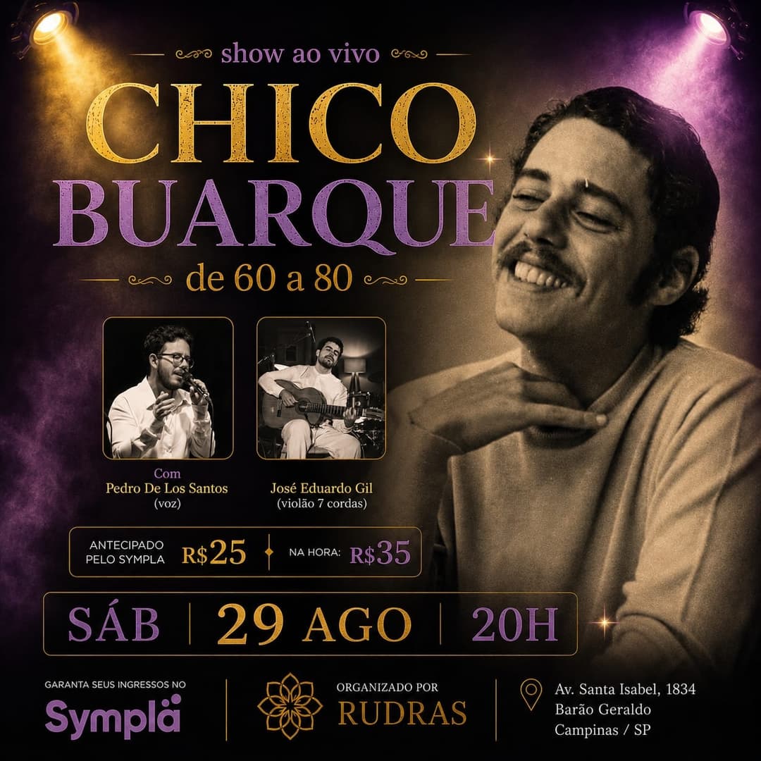 Flyer de Pedro de los Santos e José Eduardo Gil
