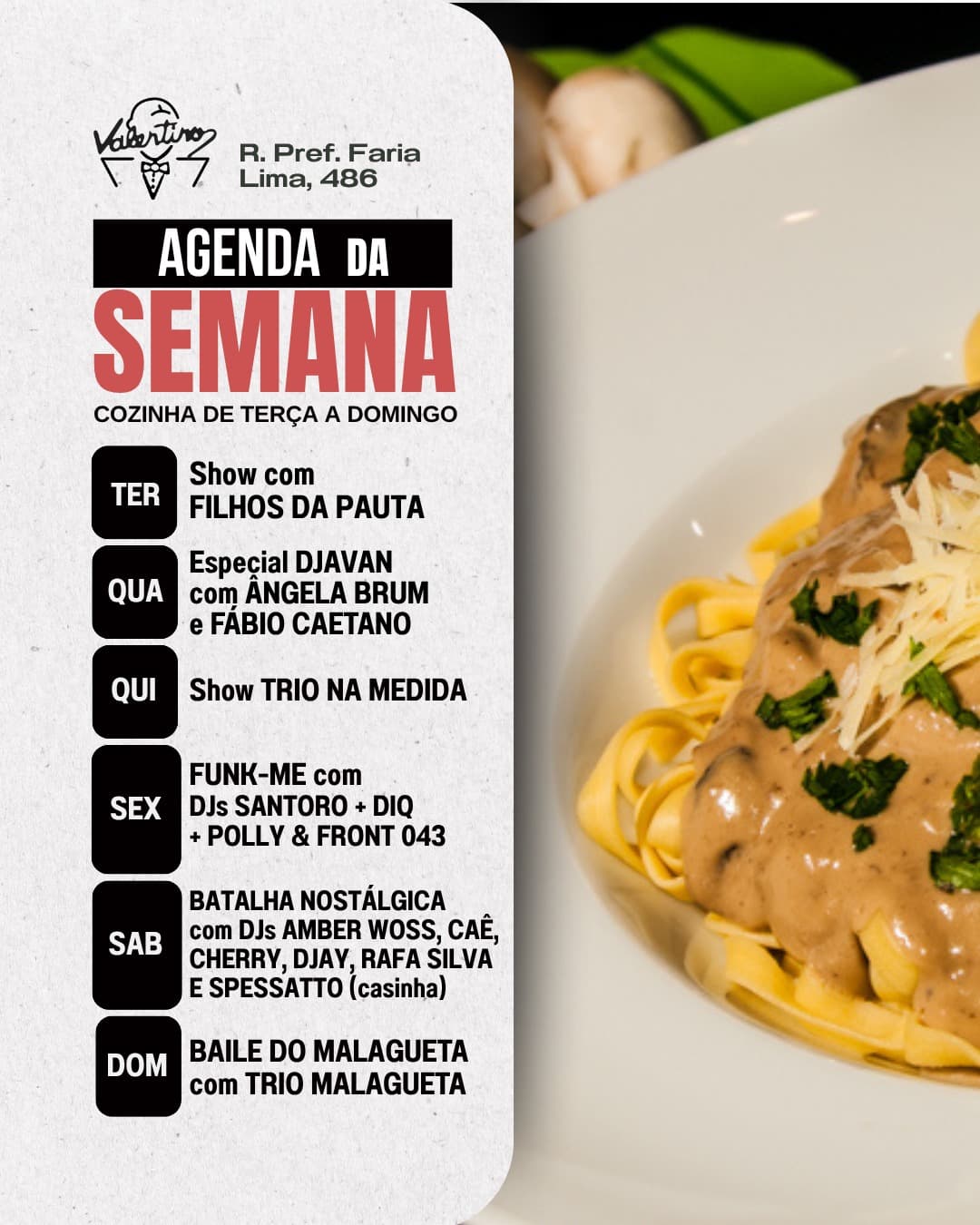 Flyer de Ângela Brum e Fábio Caetano