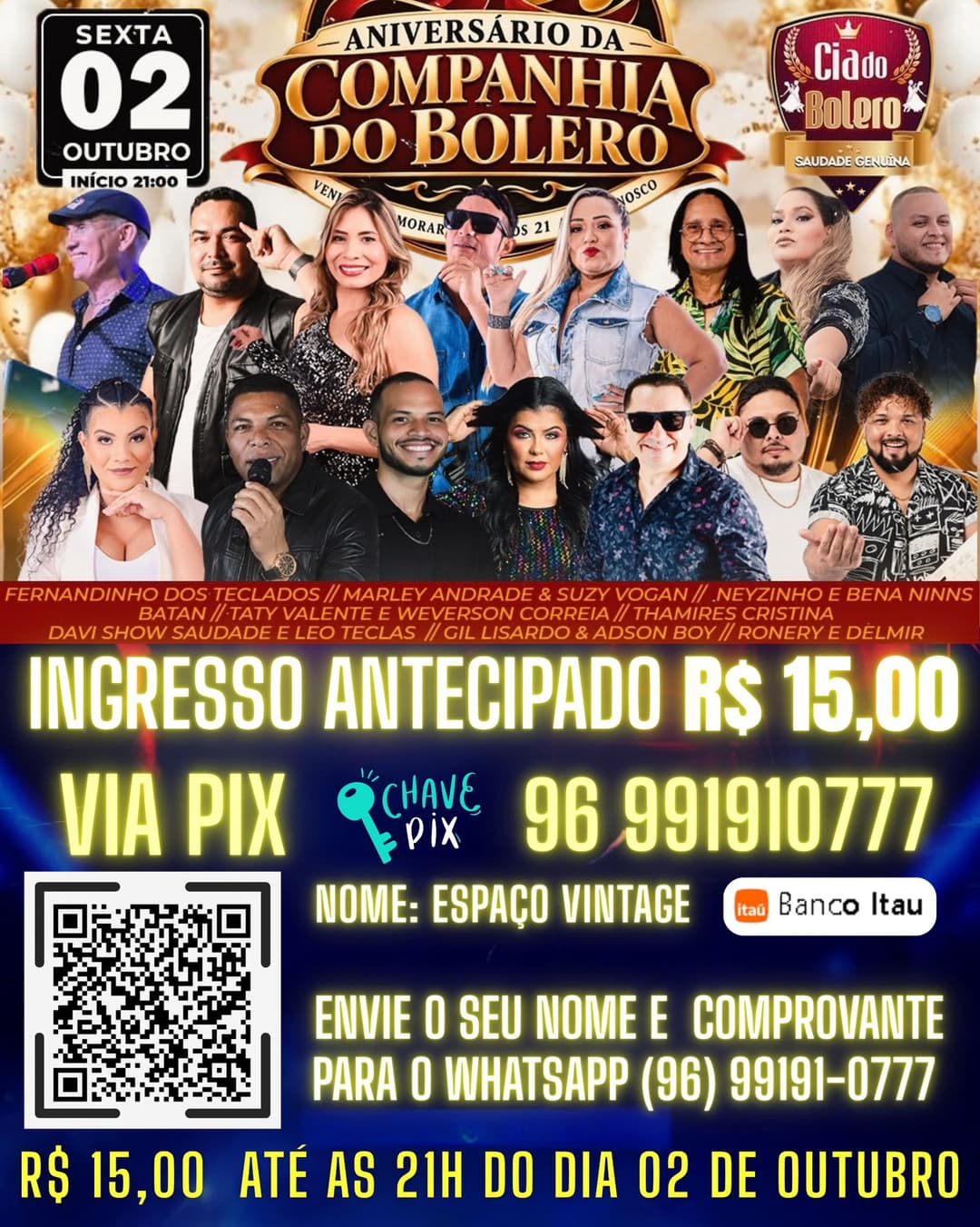 Flyer de Neyzinho e Bena Ninss, Batan e mais 7 artistas
