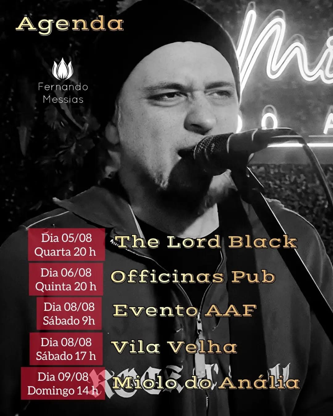 Flyer de Fernando Messias
