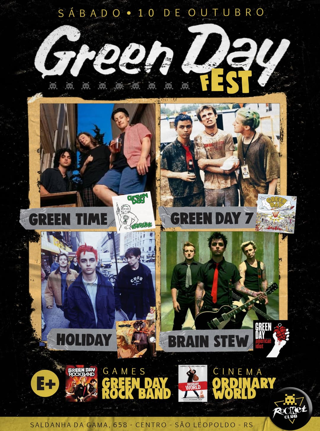 Flyer de GREEN TIME, GREEN DAY 7, Holiday e BRAIN STEW