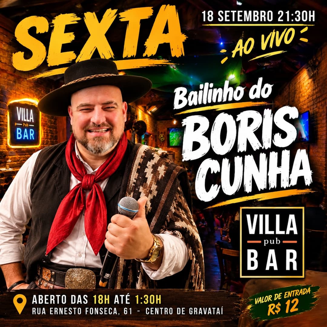 Flyer de Boris e Boris Cunha