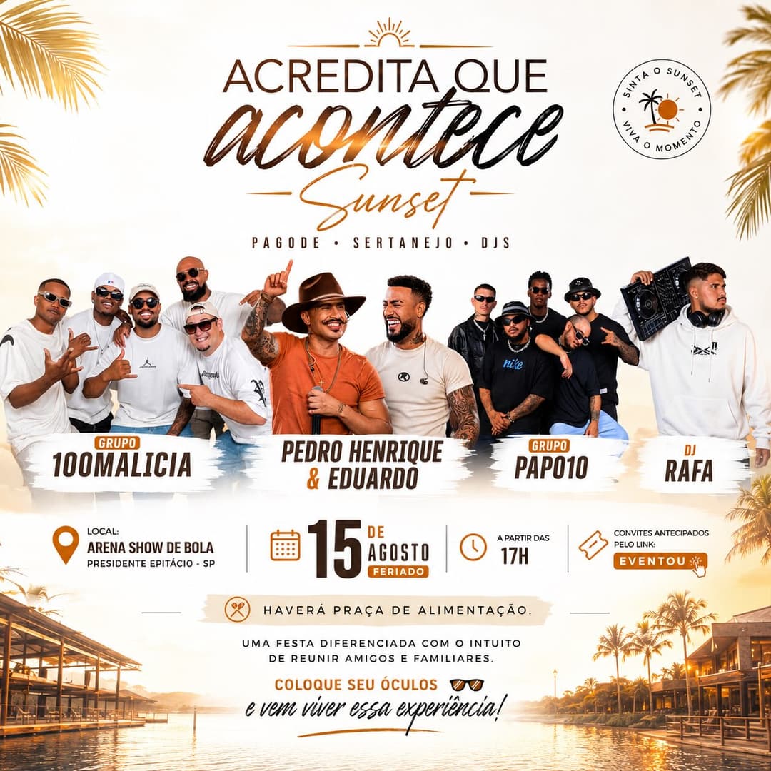 Flyer de Grupo 100 Malicia, DJ Rafa e mais 2 artistas