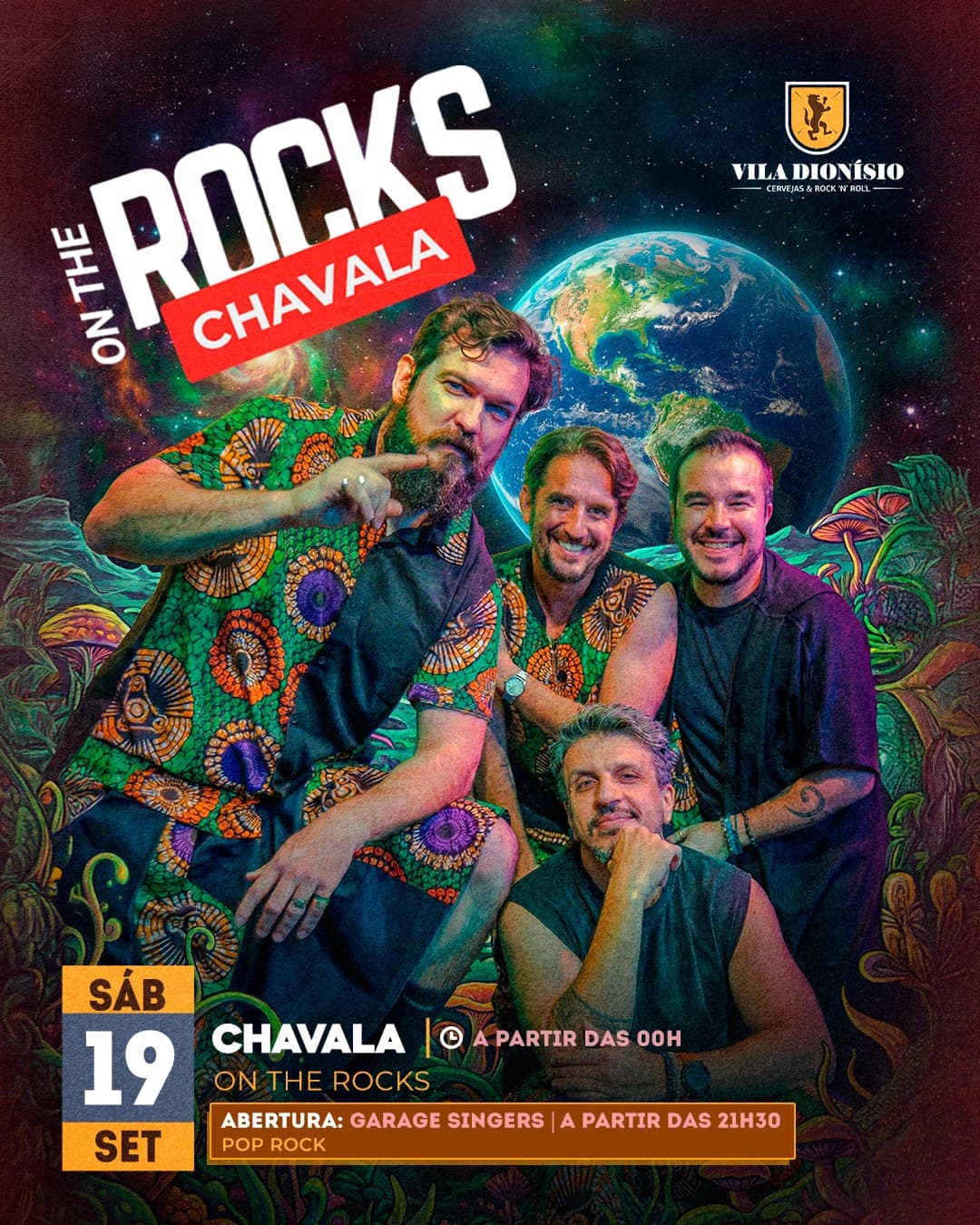 Flyer de CHAVALA ON THE ROCKS e Garage Singers