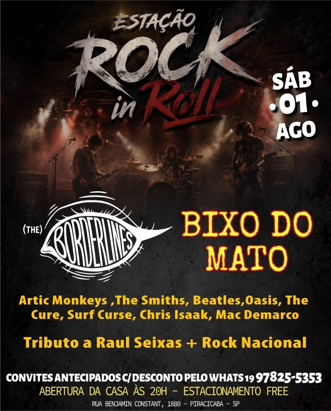 Flyer de Borderlines e Bixo do Mato