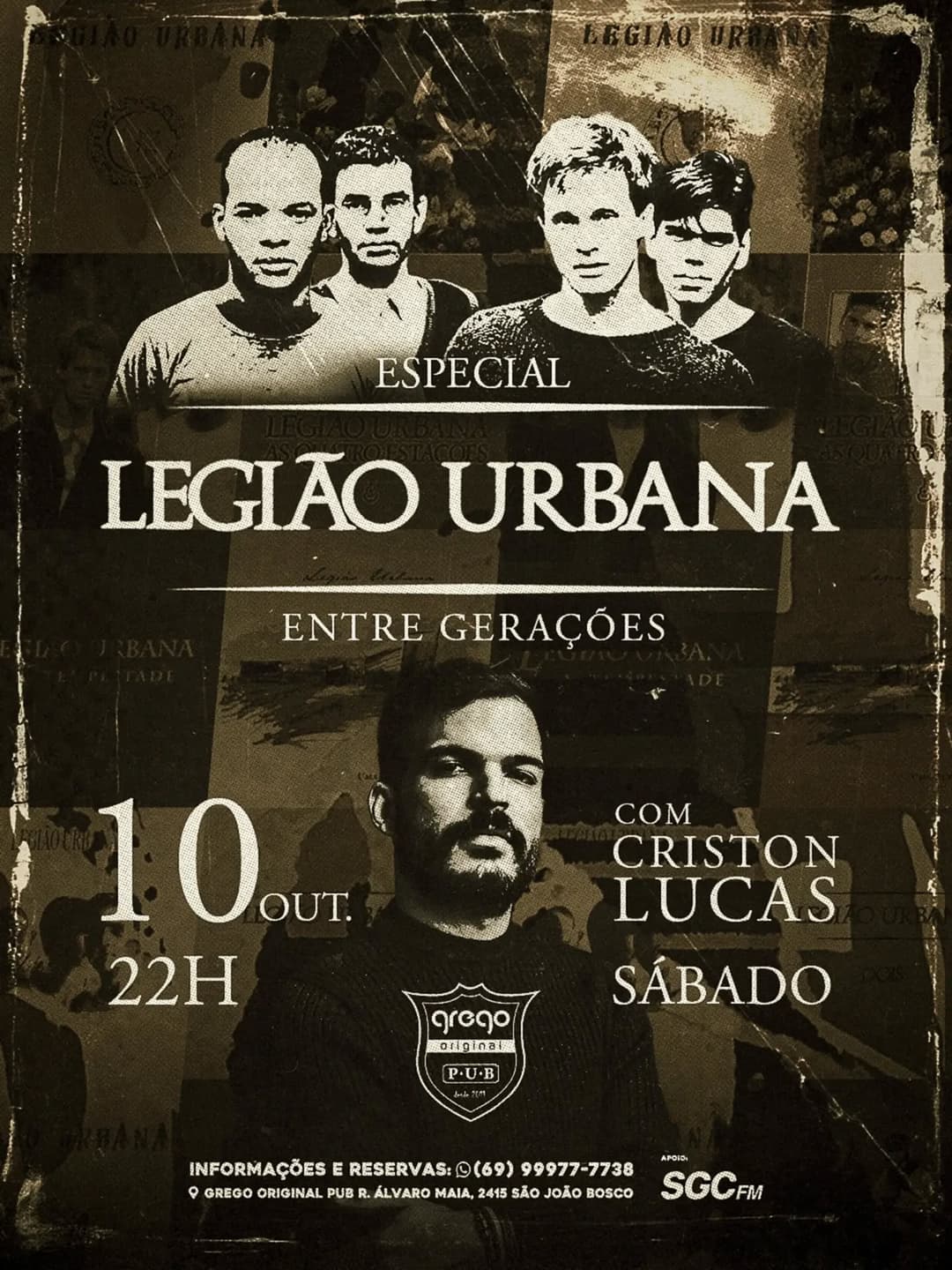Flyer de Especial Legião Urbana