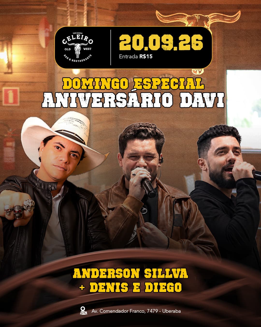 Flyer de Anderson Silva e Denis & Diego